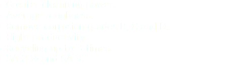 - Greater cleanning power. - Average roughness. - Remove corrosion grades B, C and D. - Hight productivity - Recycling up to 3 times. - SA 2 ½ and SA 3.