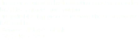 -In association with hydroblasting process provides high clean grades and roughness -In hydroblasting process remove the corrosion A/B/C and D -Remove all types of ink -SA 2. ½ to SA3